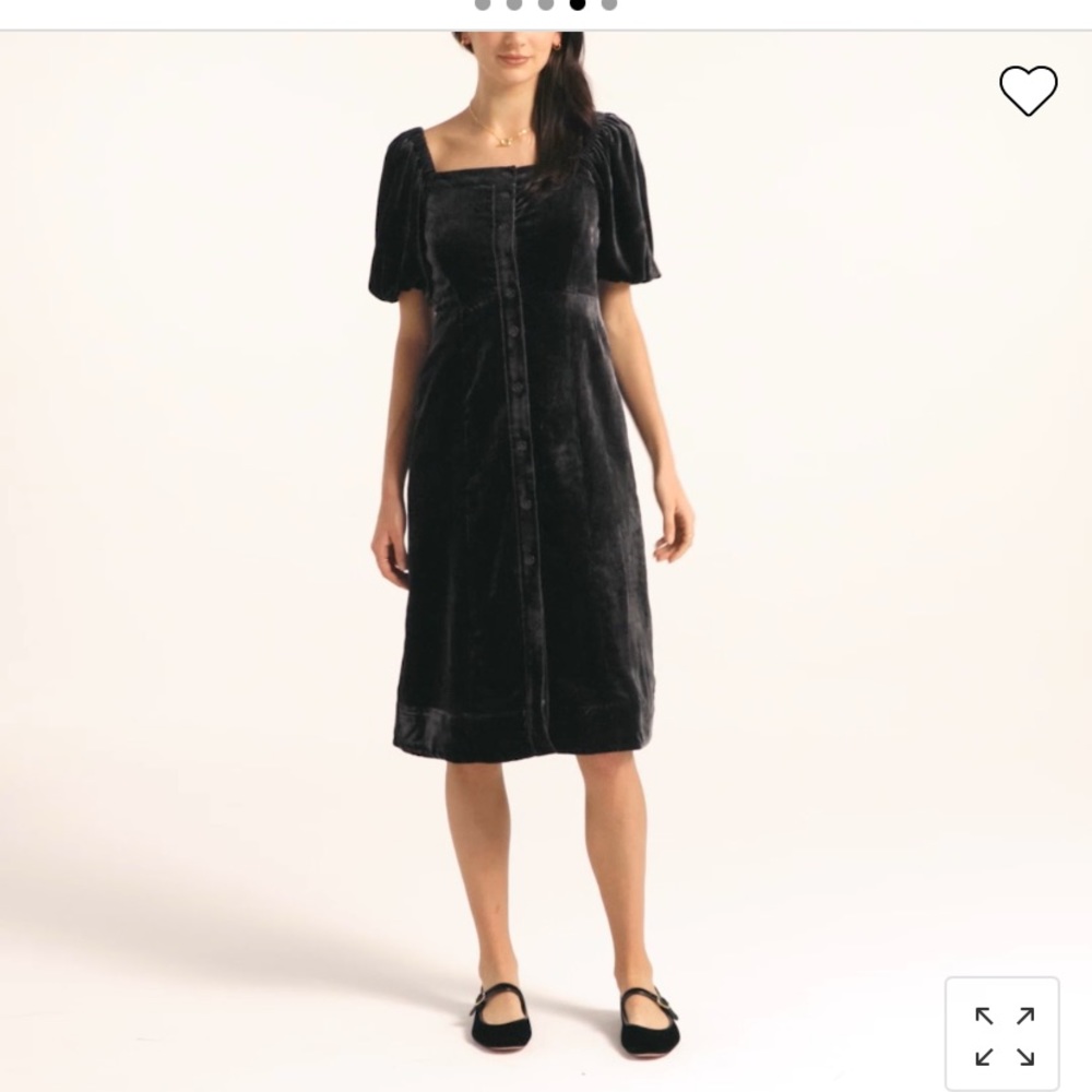 New J Crew Puff Sleeve Velvet Dress